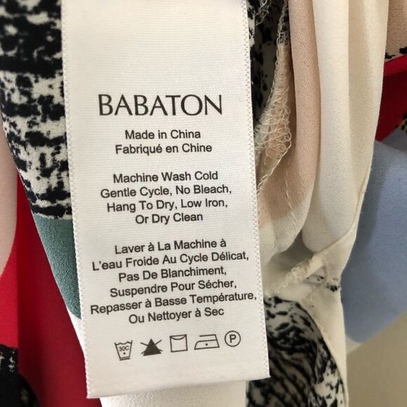 “BABATON” Jessie Dress Abstract Print Dress - Picture 9 of 11